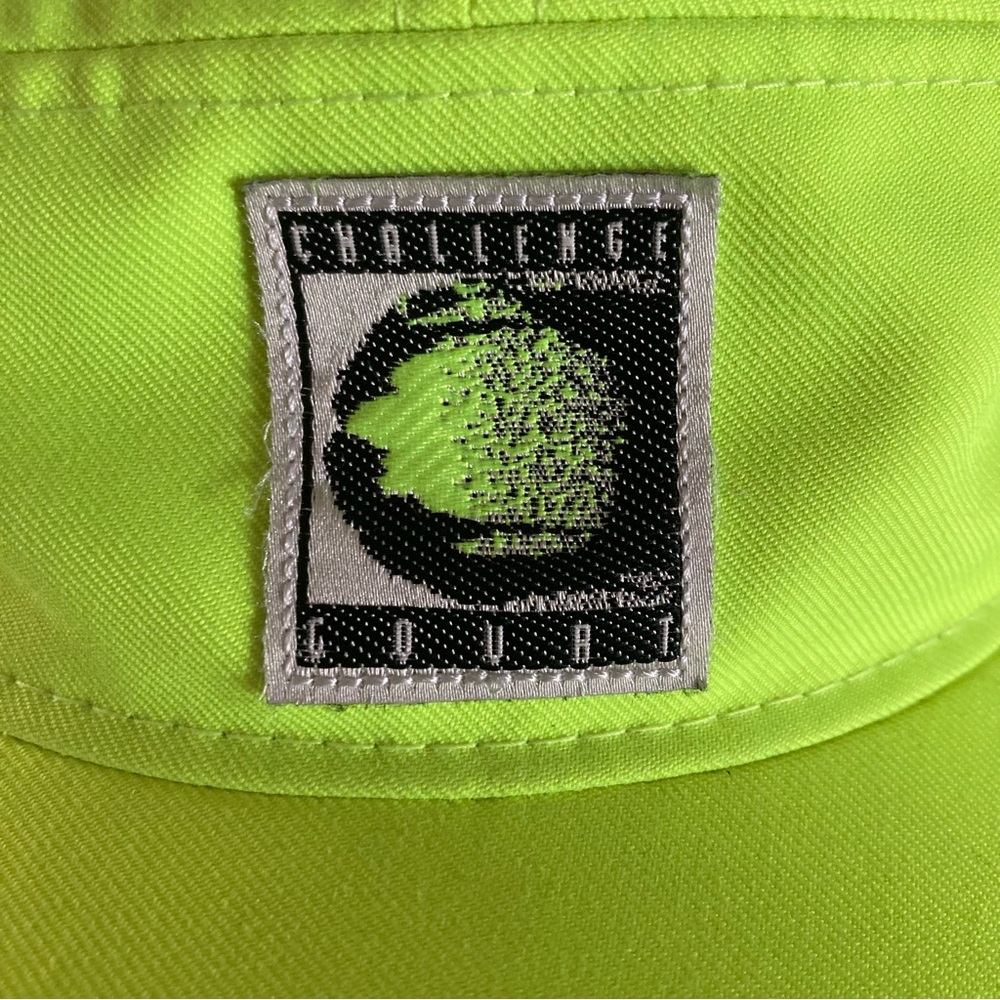 Rare Nike Challenge Court Fluorescent Green Cap with Logo Patch, unworn - Picture 4 of 7